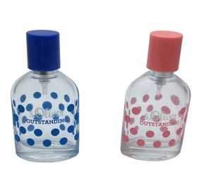 Crimp Type Men Glass Cologne Bottles , 30ml 50ml Refillable Perfume Bottle