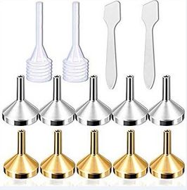 Gold / Silver Perfume Funnel , Small Aluminum Funnel For Atomiser Bottle
