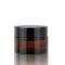 Black Refillable Glass Cream Jars 15g 20g 30g 50g 100g Round Small Amber Glass Jars
