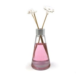 Empty Reed Diffuser Bottles , 60ml Tapered Aroma Air Diffuser With Aluminum Lid