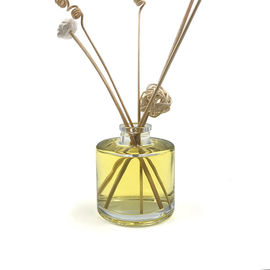 Luxury Decorative Glass Perfume Bottles , Aroma Reed Diffuser With Unique Cap