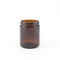 1 - 8 Oz Amber Glass Jars , Round Amber Glass Cosmetic Jars With Metal / Plastic Caps